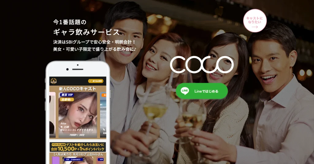 cocoの公式サイト画像